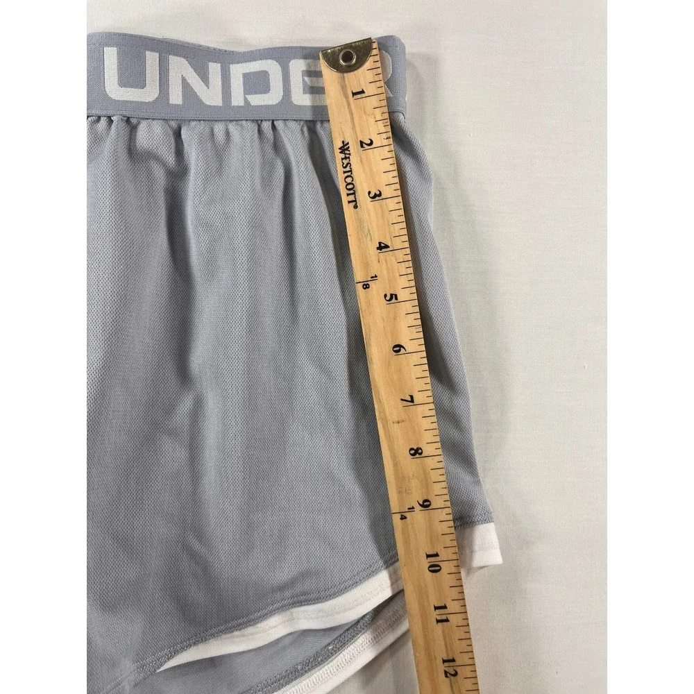 Under Armour Girls HeatGear Athletic Shorts Bundle 3pk Youth Medium Grey Purple